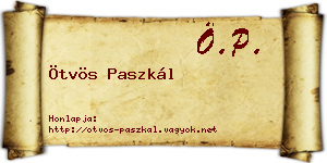 Ötvös Paszkál névjegykártya